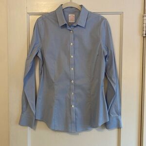 Brooks Brother Fitted Non-Iron Blue Button Down Shirt sz 4